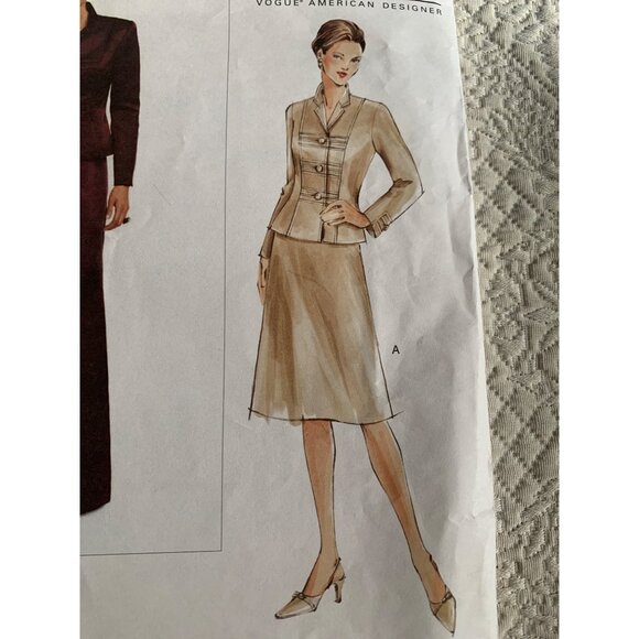 Vogue Misses Jacket Skirt Sewing Pattern 2764 Sz 18 - 22 Uncut - Picture 3 of 9